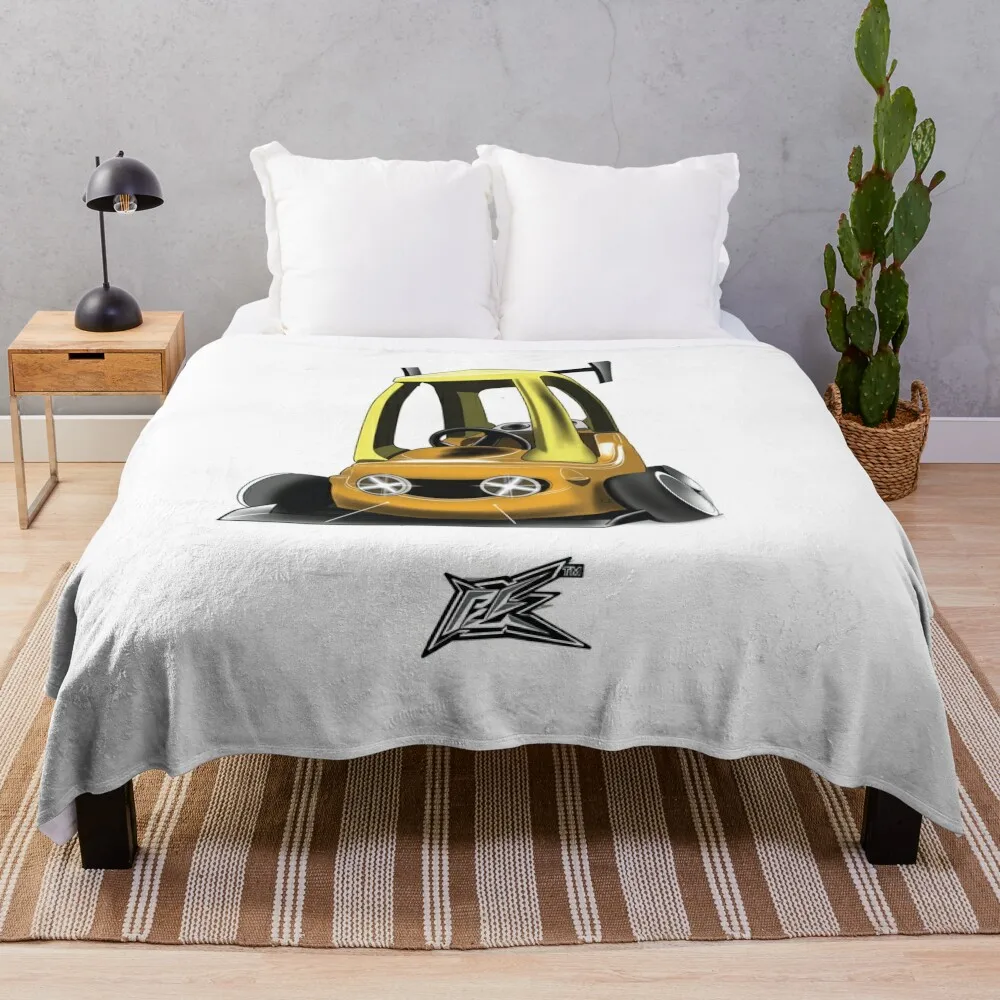 

kids toycar stanced yellow Throw Blanket Luxury Throw Sofa Quilt Blankets