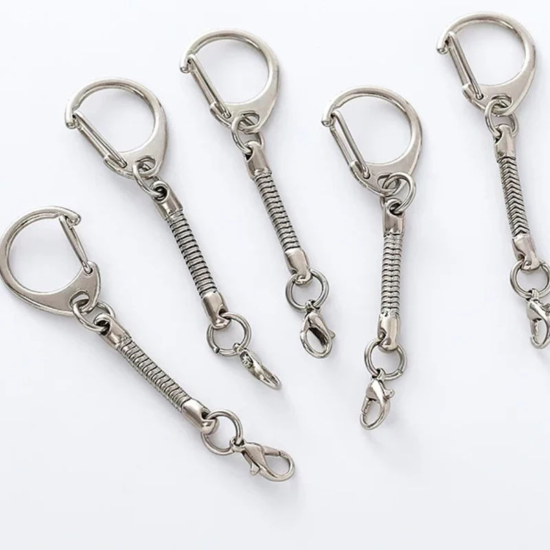 10-50 Stück Metall-Schlangenketten-Schlüsselanhänger mit Karabinerhaken für Schlüssel, DIY-Schmuckherstellung, Anhänger, Taschenanhänger, Zubehör – Detail 6