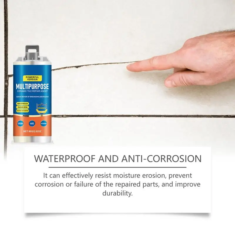 Ceramic Tile Repair Kit Sealant Agent Kit For Cracks Repair Great Adhesion Crevice Sealant For Bathtubs Countertops Sinks