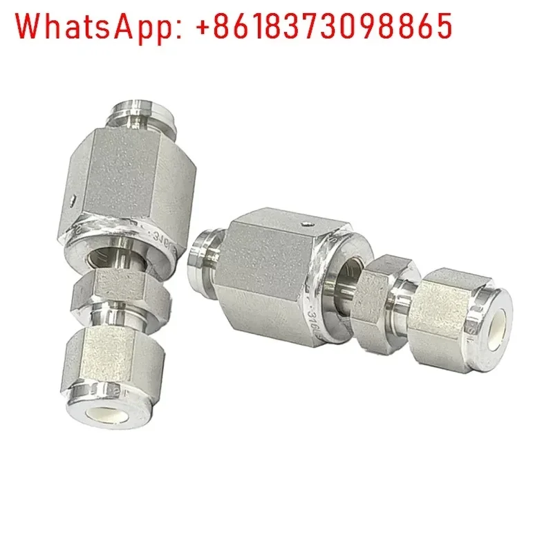 1/8 1/4 1/2" in. Konektor VCR betina ke 1/8 1/4 1/2" inci. 3 konektor ferrule ganda 316L