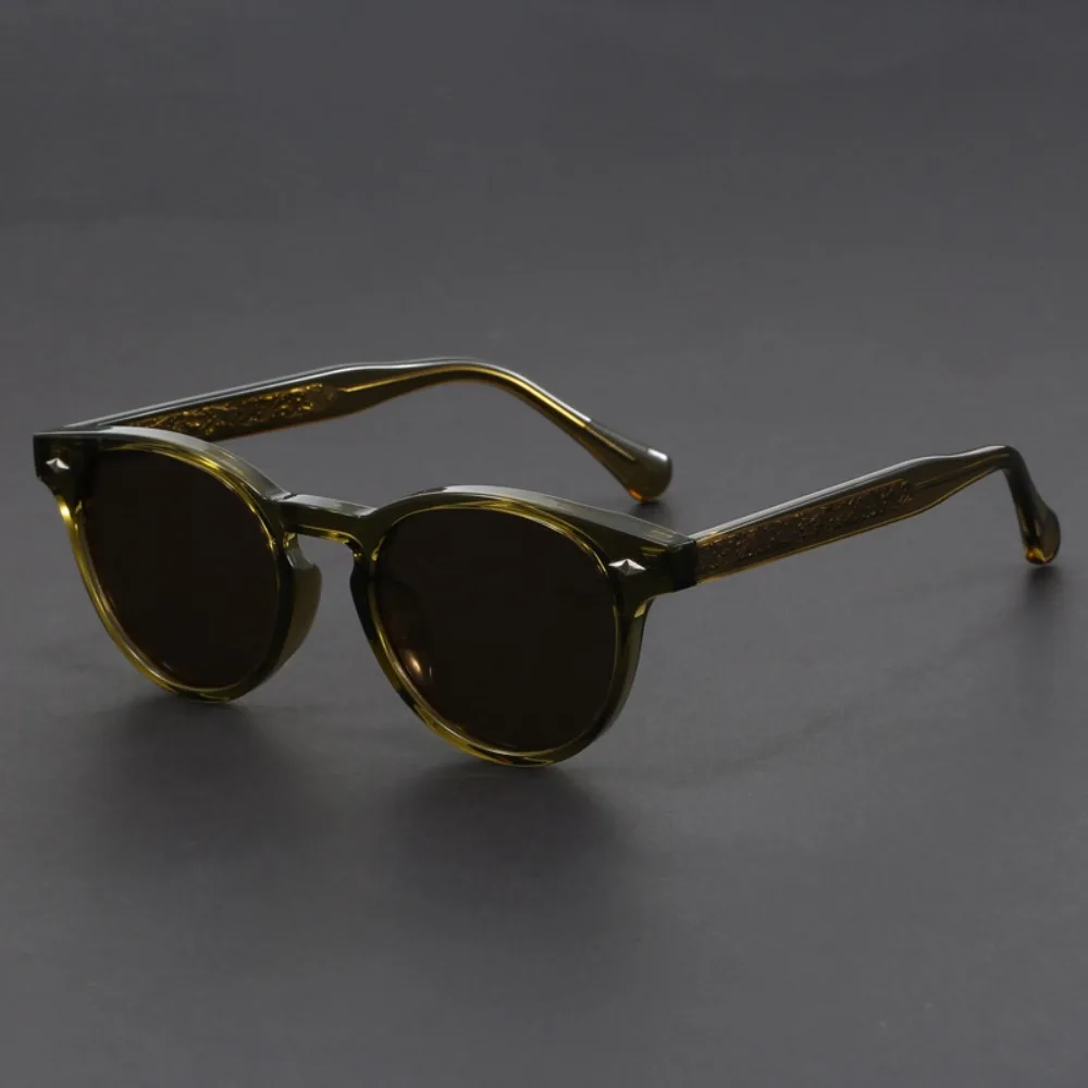 2025 New Fashion Glasses Rivet Art Pattern Design Round Retro Tone Men Women Brand Designer shades Diopter