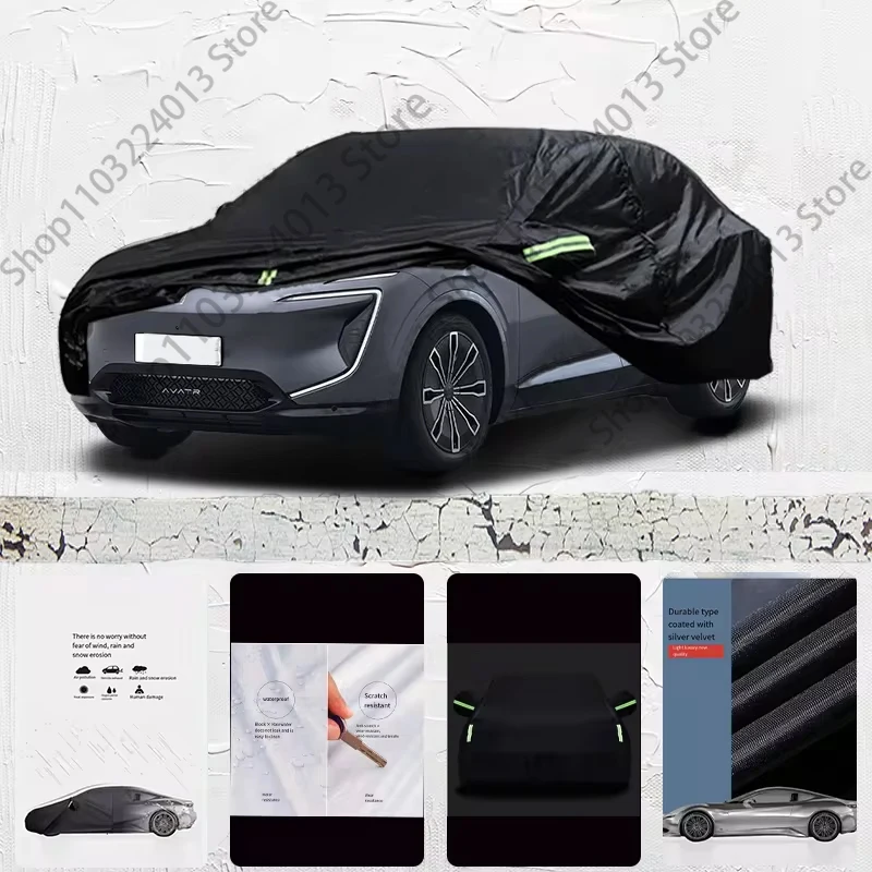 

For Avatr 07 Car cover Exterior Car Cover Black Outdoor Protection Full Car Covers Waterproof Sunshade Anti UV Snow Cover