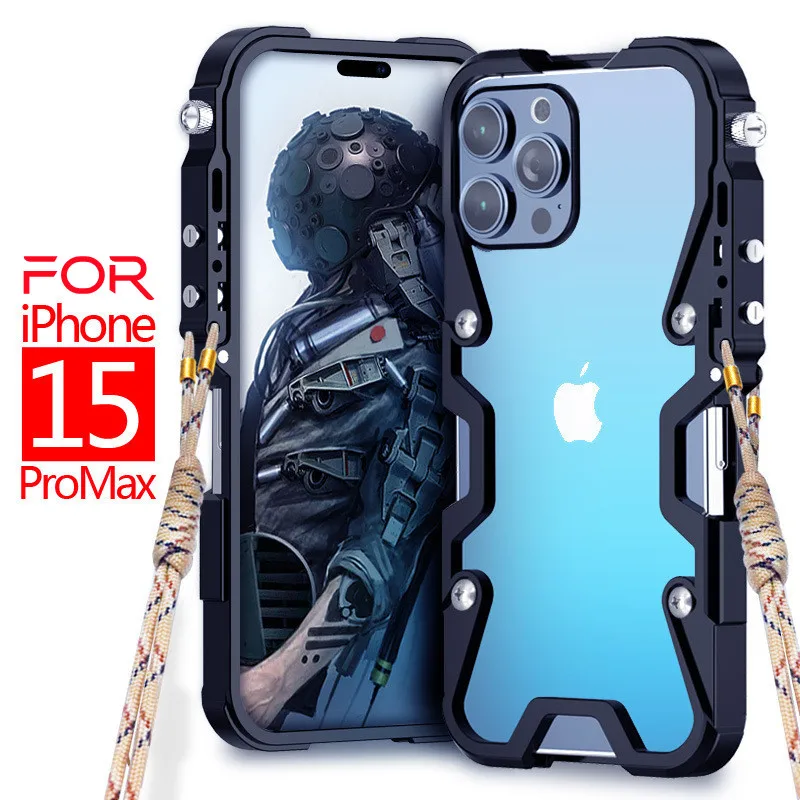 

Armor Metal Frame Shockproof Cover For iphone 15 Pro Max 14 13 12 Pro Max Aluminium Bumper Cases Heavy Duty Protection Fundas s