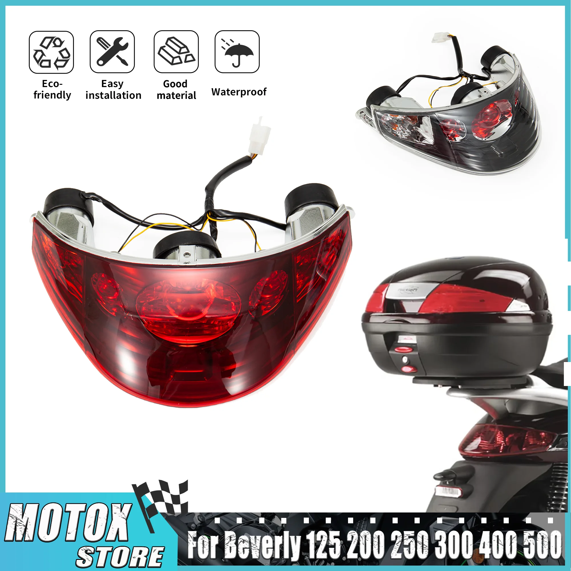 

Задний фонарь (стоп-сигнал) для мотоциклов Beverly 125, 200, 250, 300, 400, 500 с LED-поворотниками, аксессуары для мотоциклов