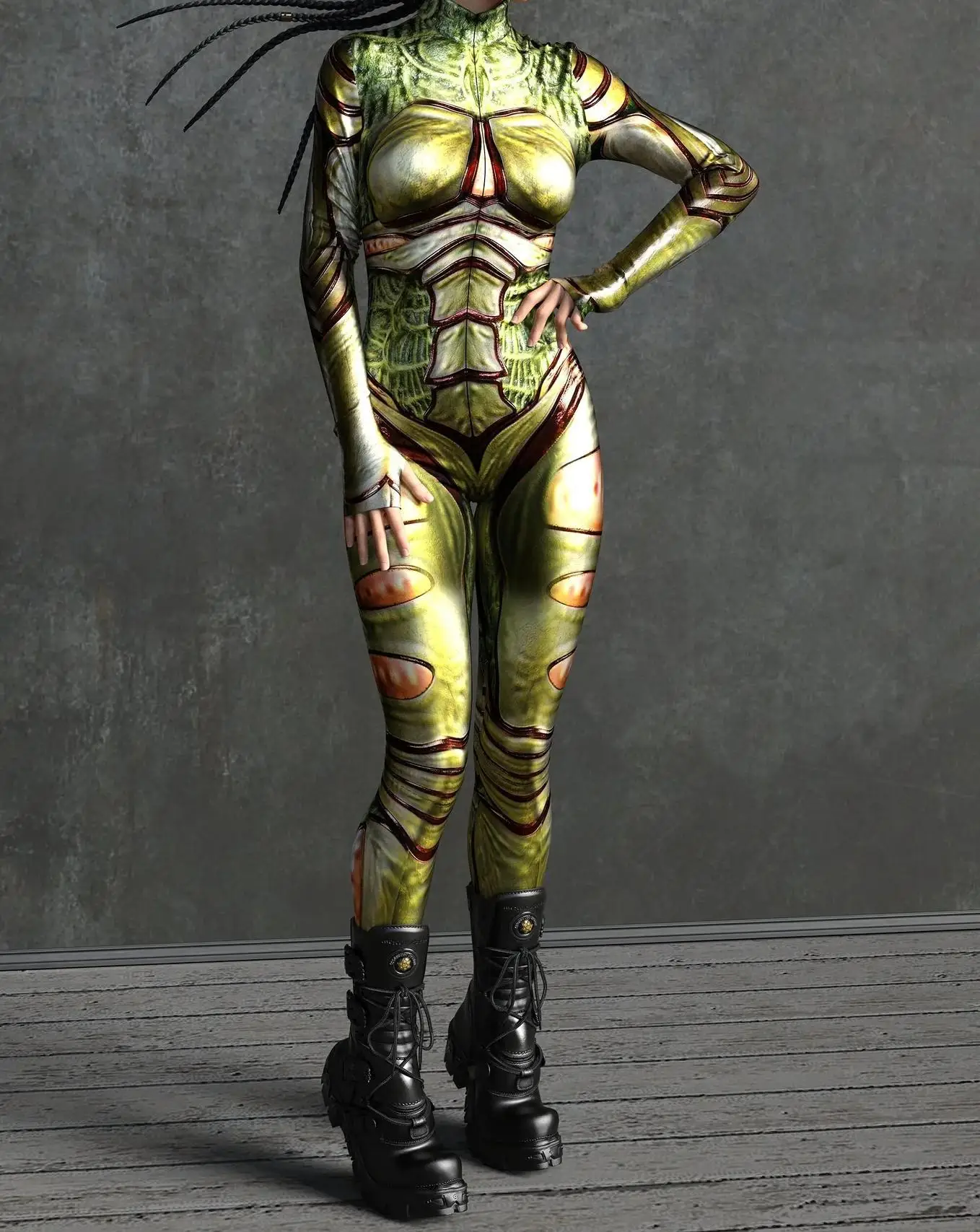 Krieger-Rüstung Mechanischer Ganzkörperanzug Cosplay Zentai-Anzug Kostüm Steampunk Party-Shows Bühnenauftritt Damen Herren Jumpsuit – Detail 22