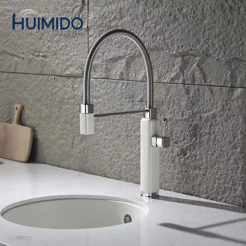 Kitchen Sink Faucet, Vegetable Washing Basin, Telescopic Pull-out Type, Universal Rotating Cold/Hot Water Faucet, Splash-proof