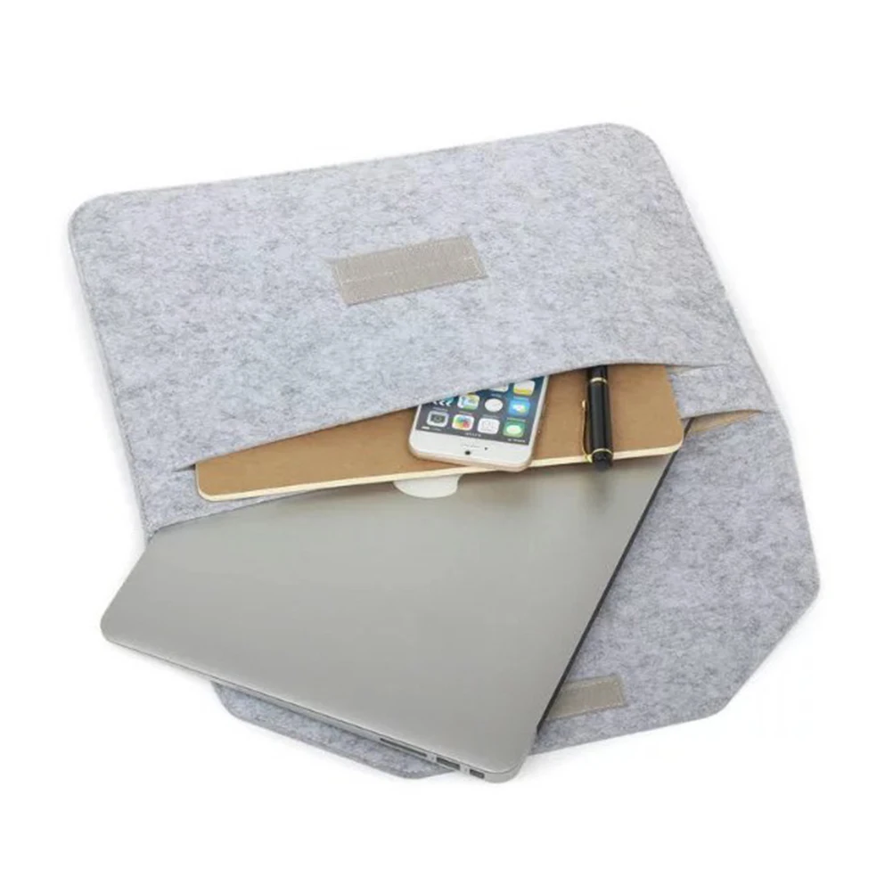 

1pc Laptop Sleeve Bag 11.6Inch Felt Material Shockproof Anti-Slip Protective Pouch For Notebook Computer Storage Organizer