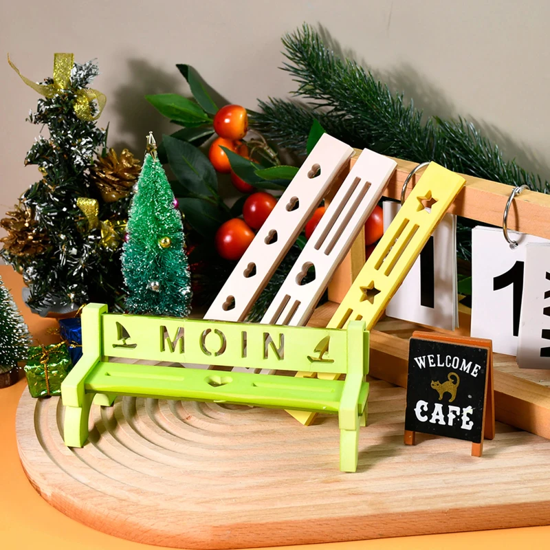 

Love Bench Chair Candlestick Insert Plaster Silicone Mold DIY Desktop Ornament Decoration Epoxy Resin Mold Home Decoration