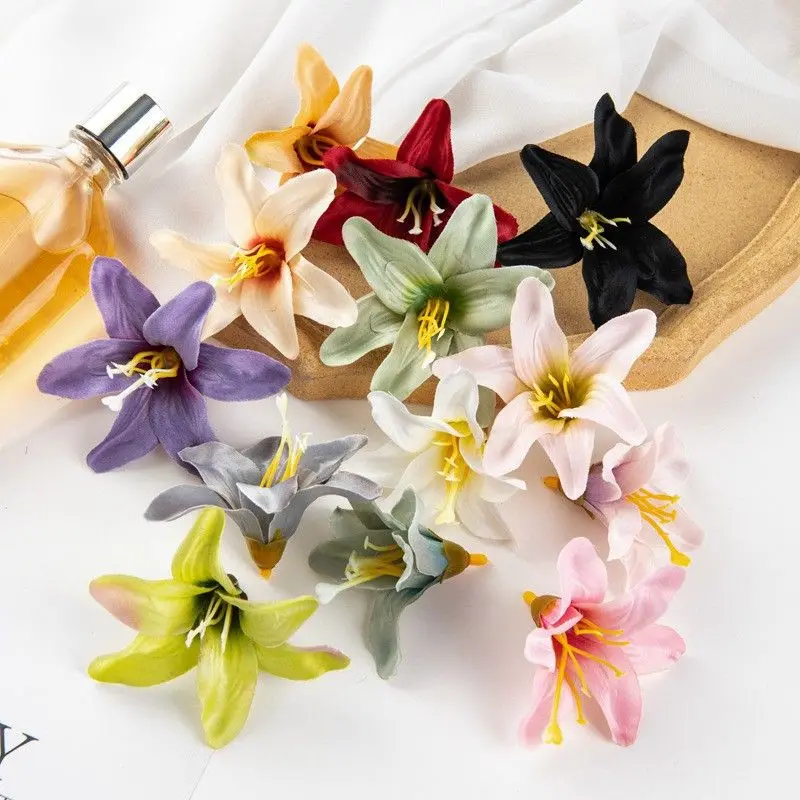 10/30PCS Seide Lilie Künstliche Blume Hochzeit Festival Party Garten Hause Zimmer Vase Tisch Dekoration Kranz Sammelalbum diy Geschenk Box