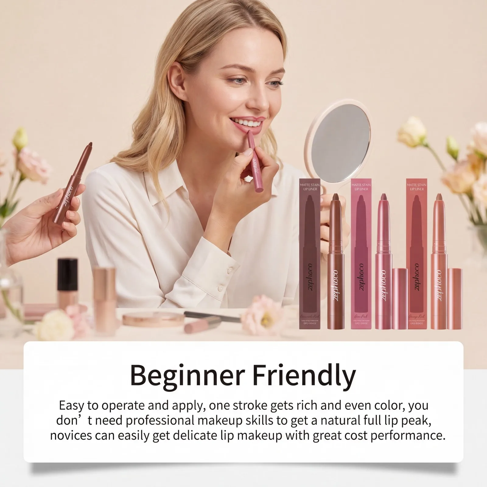 Matte Stain Lip Liner Set Precise Contouring Long Lasting Color Lock Lip Tint Smooth Application Beginner Friendly 3 Shades Sdb84f55a3bf649dbaeb2e23fa35deb24G