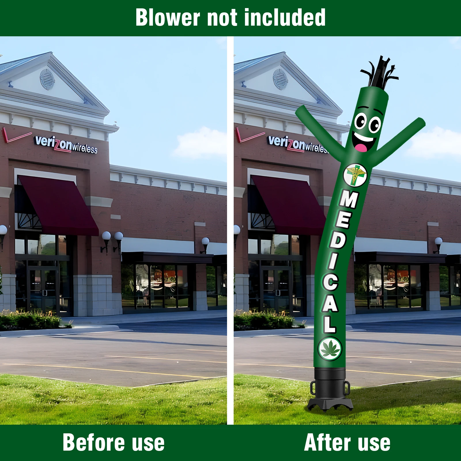 6/10/15/20FT Tall Inflatable Medical Dancing Guy for Outdoor Decoration Advertising(Blower Not Included)