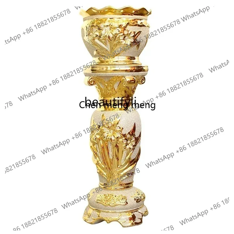 LHY26ss Living Room Floor Large Vase Decoration European-Style Home Decoration Hotel Lobby Villa Crafts Artificial Flower Suit