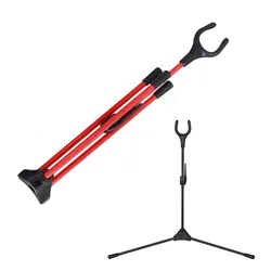 Archery Bow Stands - Portable Carbon Fiber Folding Recurve Compound Bow Support Stands Detachable Universal Archery Bow