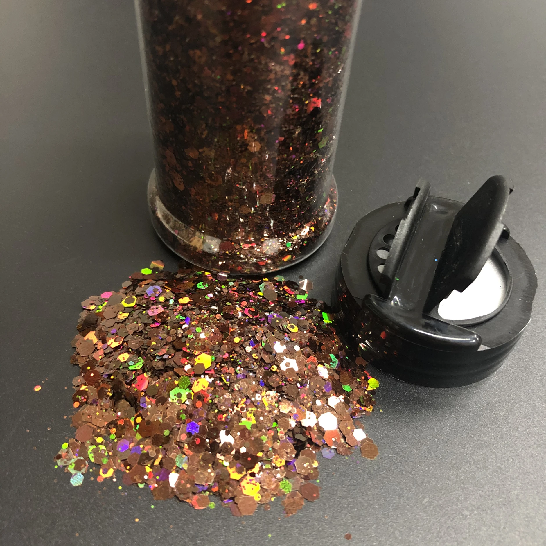 2oz (57g) Shaker Packing Laser Coffee Silver Gold Pink Red Polyester Chunky Glitter Bulk for Nails Tumblers