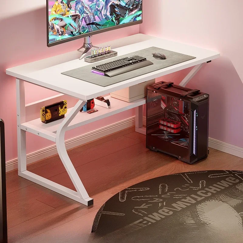 Adjustable Height Computer Desk Standing Desk Foldable Gaming Desk Student Study Desk Home Office Compact Laptop Table Furniture