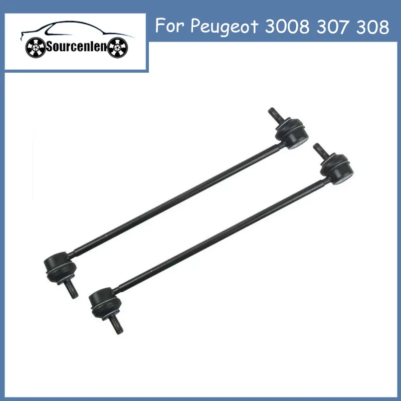 

Brand New 2PCS Front Anti Roll Bar Stabiliser Drop Links for Peugeot 3008 307 308 508777