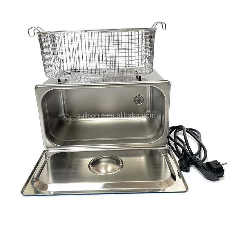 6L Commercial Desktop Ultrasonic Cleaner With Clean Basket For Cleaning Electronics Components