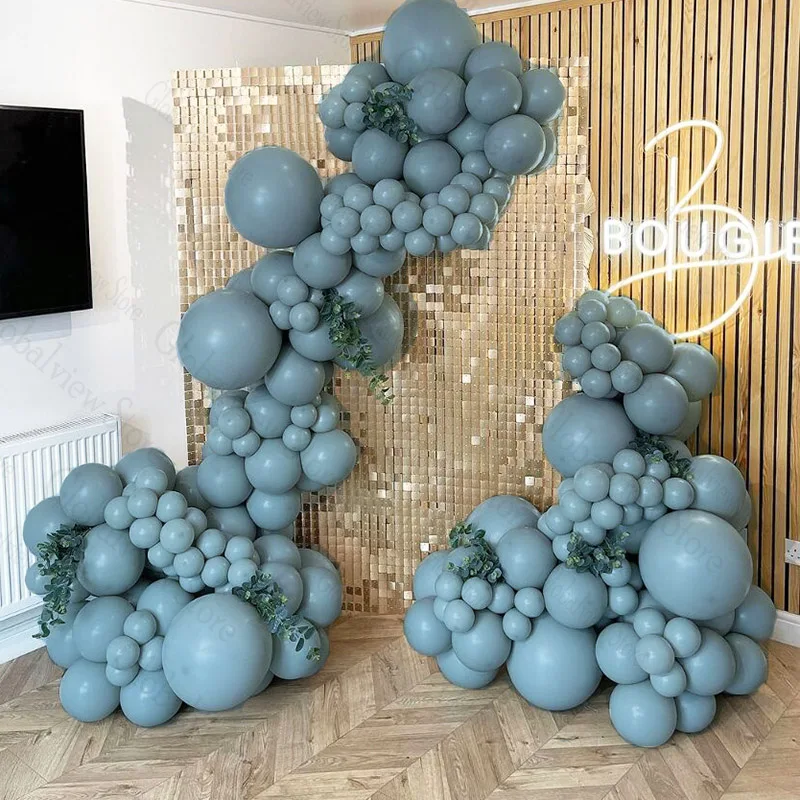 Dusty Blue Balloons 18inch 12inch 5inch Blue Latex Balloon Blue Baby Shower Decorations Birthday Wedding Anniversaies Globos