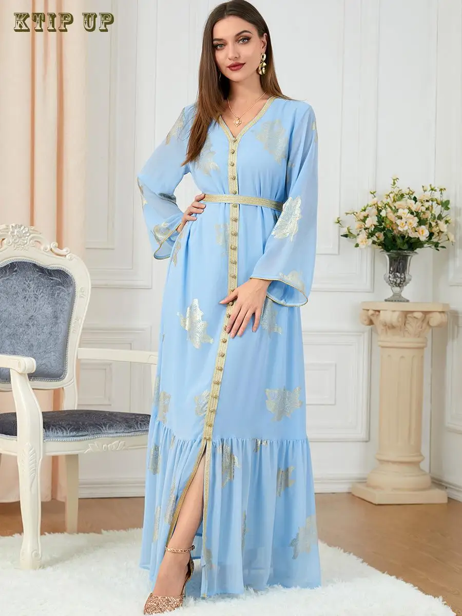 

Ramadan Morocco Dress Muslim Women Abaya Floral Print Prayer Long Sleeve Robe India Abayas Dubai Turkey Longue Vestidos Largos