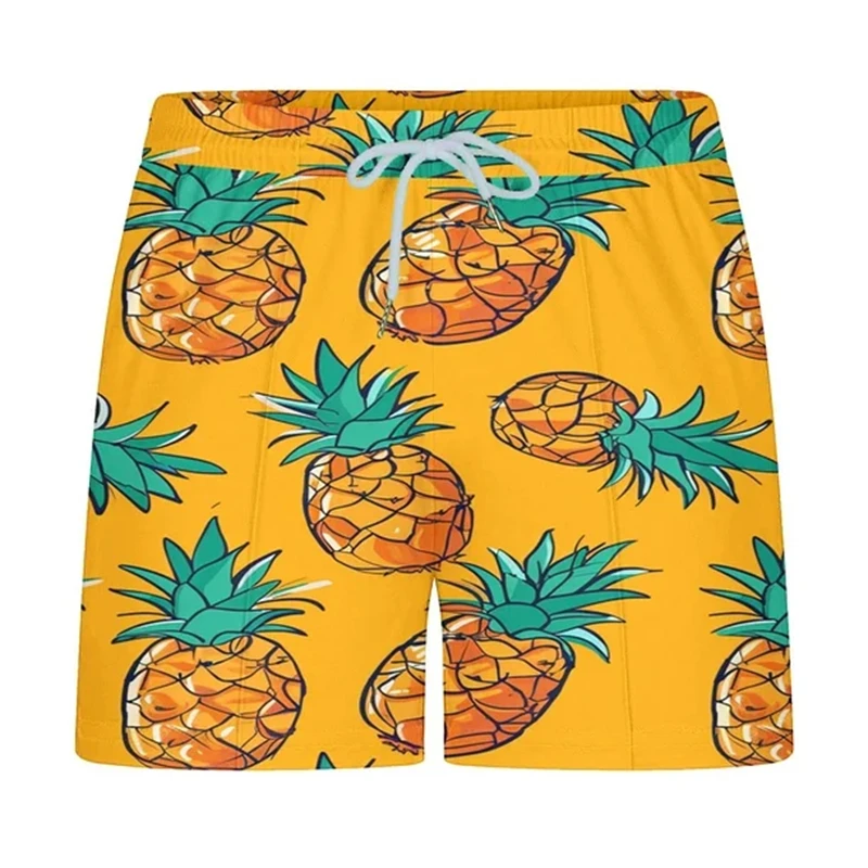 

Модные мужские пляжные шорты с фруктами и графикой, летние пляжные шорты для отдыха на Гавайях, свободные быстрые гавайские праздничные шорты унисекс, новинка 2023 года