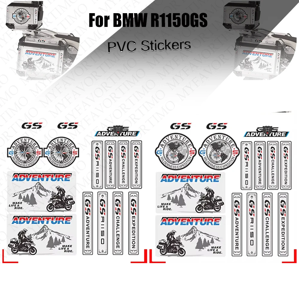 

For BMW R1150GS R 1150 GS GSA Adventure Motorcycle Trunk Tail Top Side Box Cases Panniers Luggage Aluminium Stickers