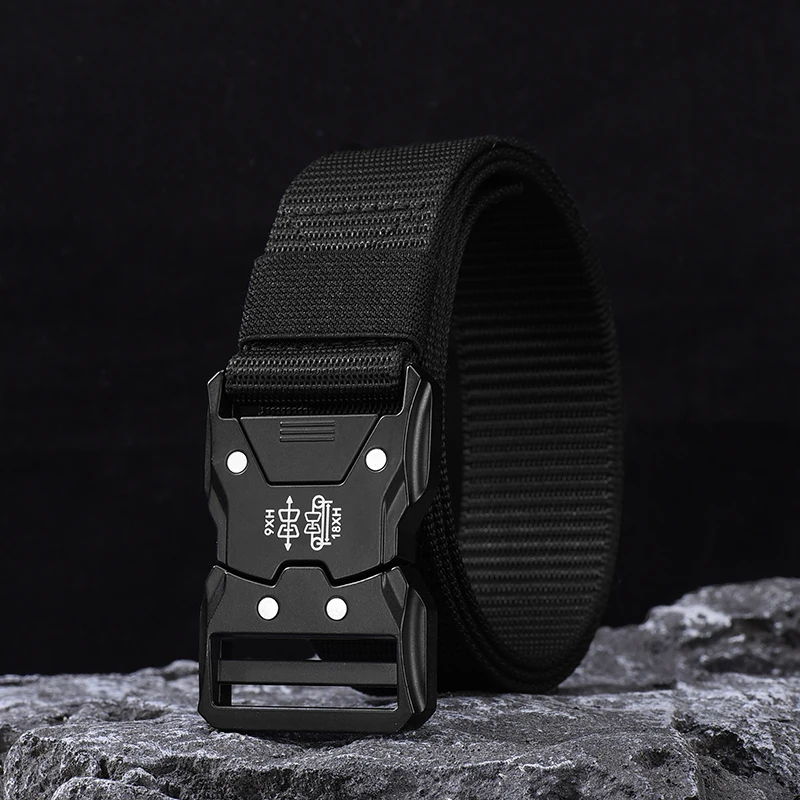 2pcs Fashion Men's Canvas Belt Simple Men's Outdoor Adventure Multi-function Belt Suitable For Youth Casual Shorts Belt