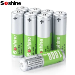 Soshine AA NIMH 1000mAh Low Self Discharge Battery 1000mAh 2A Rechargeable Batteries for Clocks Radio Cameras Keyboards Toys