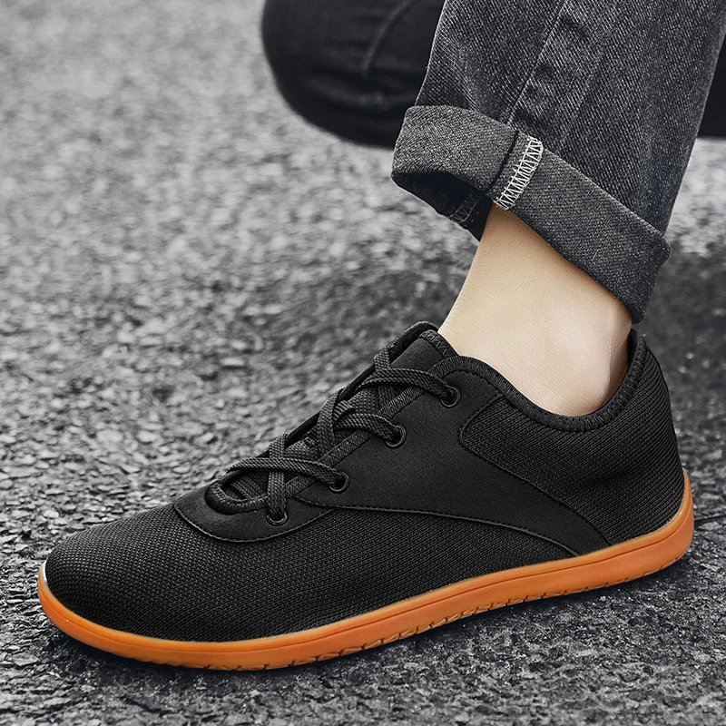 Image 6: Baskets minimalistes pour hommes, pieds nus, semelle zéro chute, Relaxation optimale, marche, Yoga, sentier en plein air, course à pied