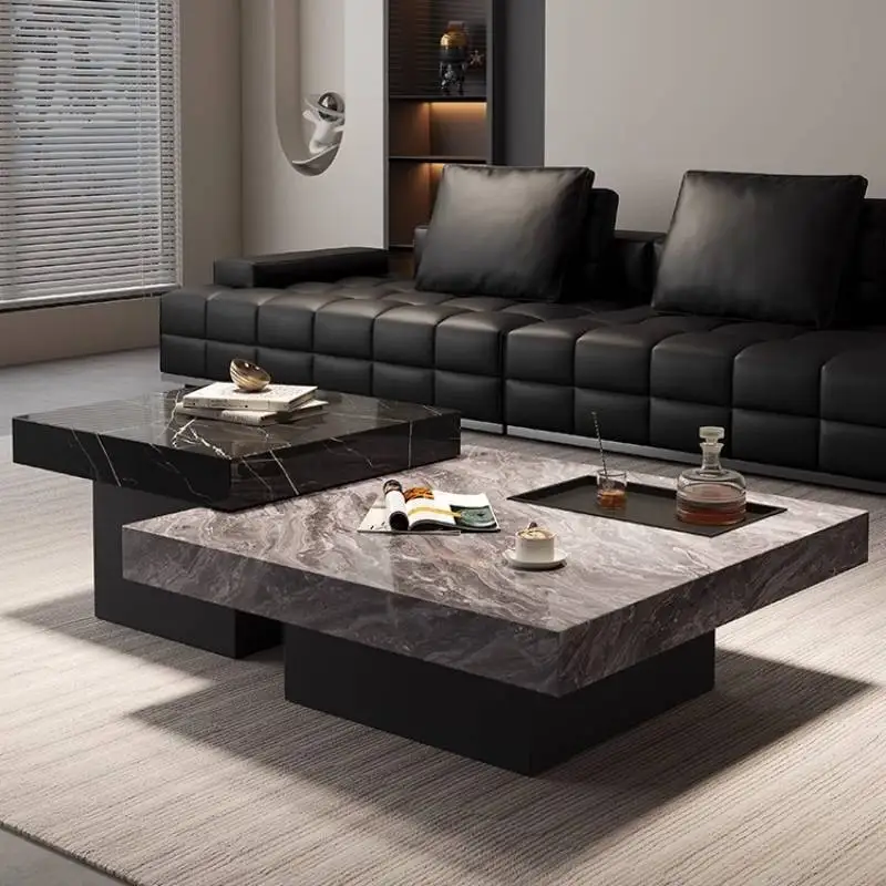 

Designer Drawer Coffee Table Italian Decoration White Luxury Coffee Table Center Storage Black Meuble Salon Furniture Home