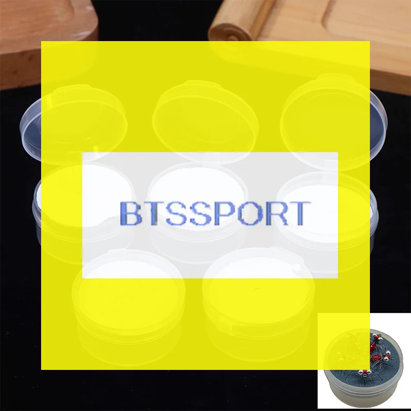 5 قطعة صندوق صيد ذبابة شفافة مستديرة/مربع تصميم رغوة إدراج أنواع صغيرة من البلاستيك تخزين صغير صندوق معالجة الصيد