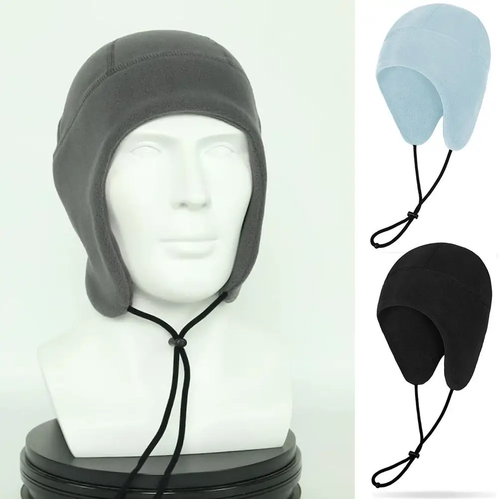 Bonnet Style Winter Fleece Caps Warm Cycling Headwear Warm Bicycle Headwear Earflap Protection Cycling Cap Ski Sports