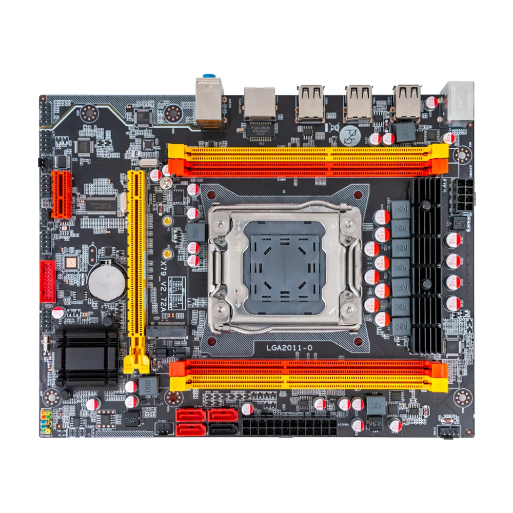 X79M Motherboard LGA 2011 CPU Xeon E5 Support ECC REG DDR3 128GB M.2 NVME NGFF SATA3.0 USB2.0 X79 Server Mainboard