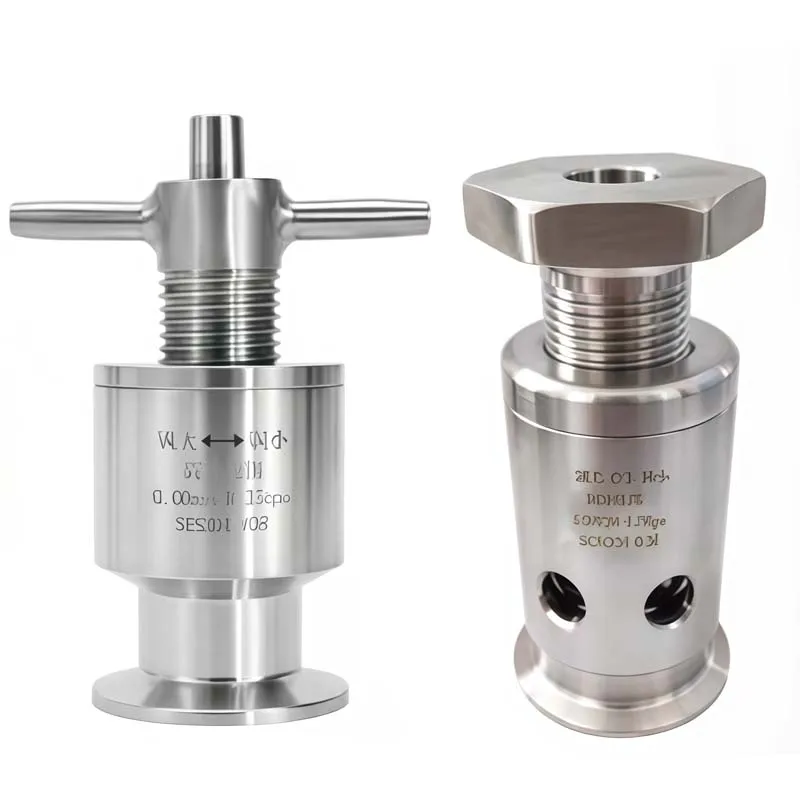 

SS304 Sanitary Class adjustable Pressure relief valve 0.5-5 bar, 1.5 "three-clip OD 50.5mm safety exhaust valve