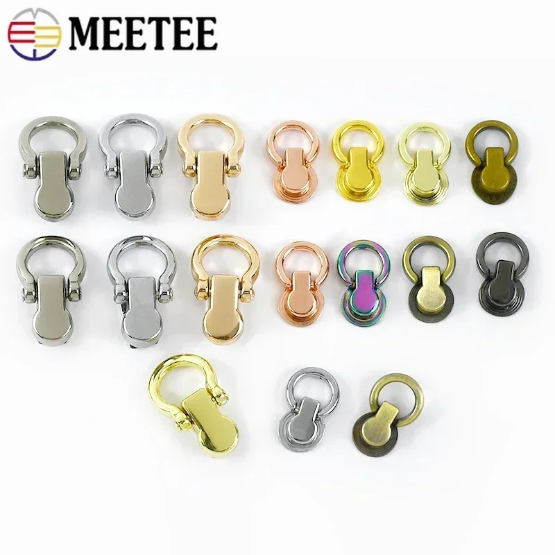 20/50Pcs 8/10mm Bag Handle Screw Rivet Clasp Handbag Decor Studs Button Nail Rivets Metal Ring Buckles Snap Hook Accessories