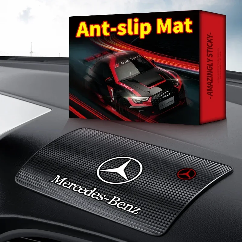 Car Dashboard Phone Glasses Non-Slip Silicone Pad Waterproof Sticky Mat For Mercedes Benz Exclusive AMG W108 W124 W126 W140 W168