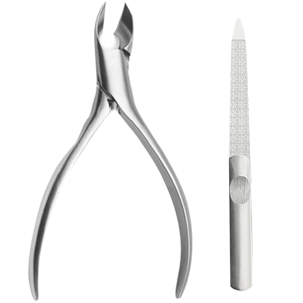 

Stainless Steel Nail Clippers Toenails Fingernails Grooming Kit Durable Anti Slip H Manicure Set Gift