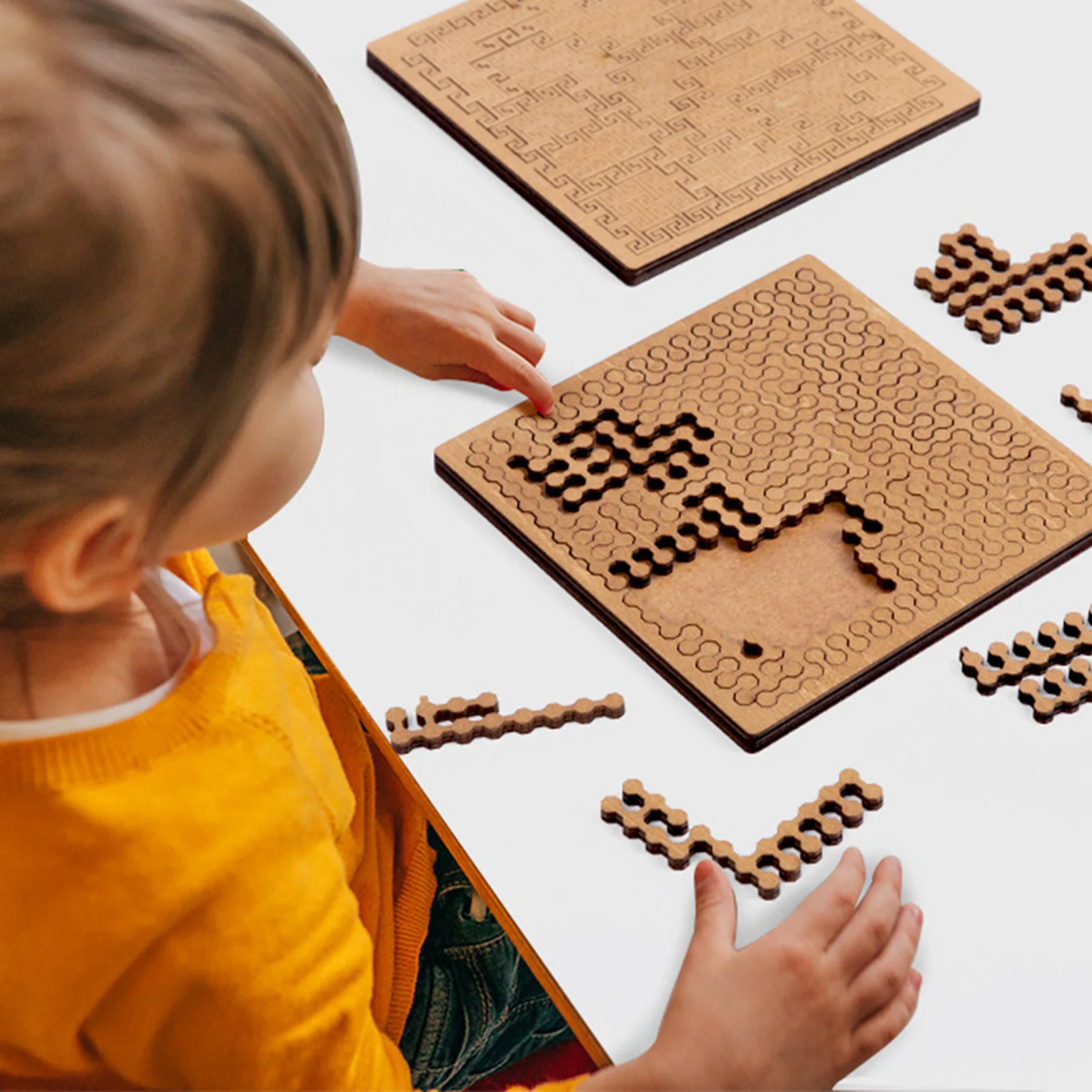 Quebra-cabeça de madeira brinquedos cérebro teaser lógica geometria jogo educativo para adultos e crianças brinquedos de alívio do estresse