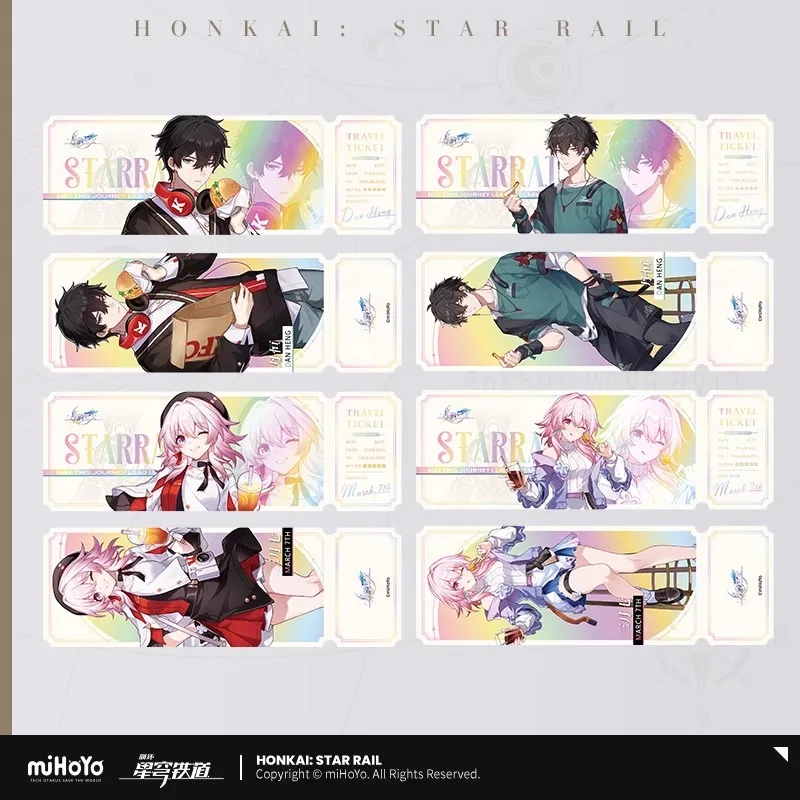 

Genuine miHoYo Honkai: Star Rail Official Anime Tasty Sailing Series Game Peripherals DIY Collection Laser Ticket Holiday Gift