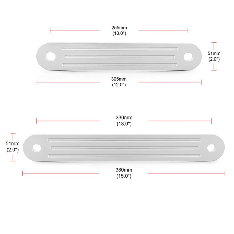 Placa de soporte de popa marina TSP-1 y TSP-2DP para patrón de perno superior de fueraborda, 12 pulgadas X 2 pulgadas, patrón de orificio de perno de 10 pulgadas-Boom