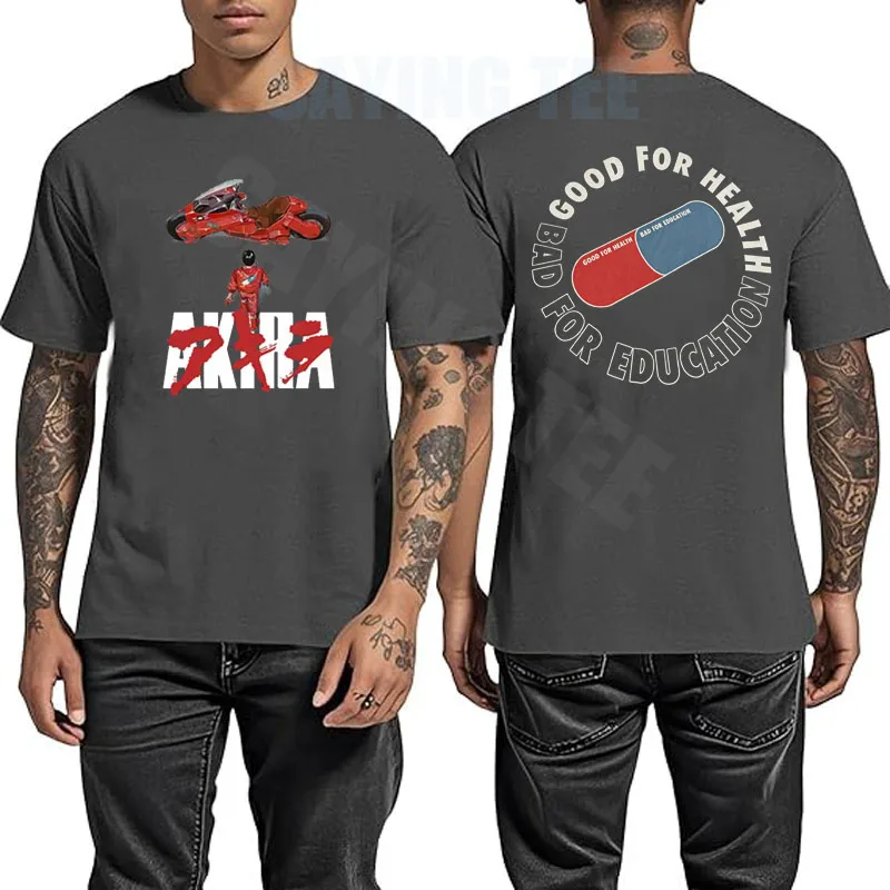 Akira Shotaro Kaneda Japanisches Anime T-Shirt Kurzarm Herrenbekleidung Ghost in The Shell Grafik Y2K Bedrucktes Harajuku T-Shirt – Detail 8