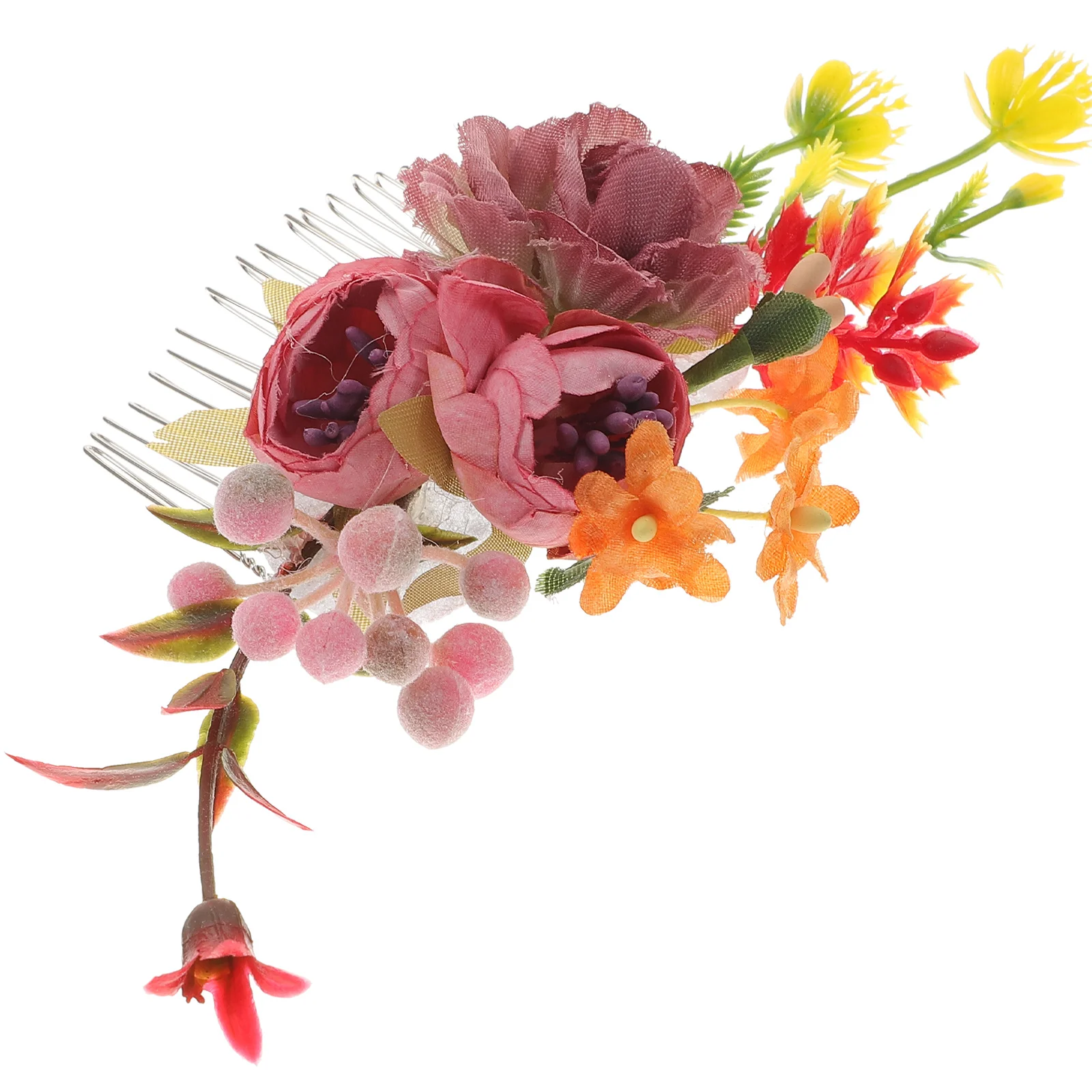 

Stylish Flower Hair Comb Wedding Headpiece Bohemian Bride Accessory Perfect Match for Bridal Costume Prom and Anniversary