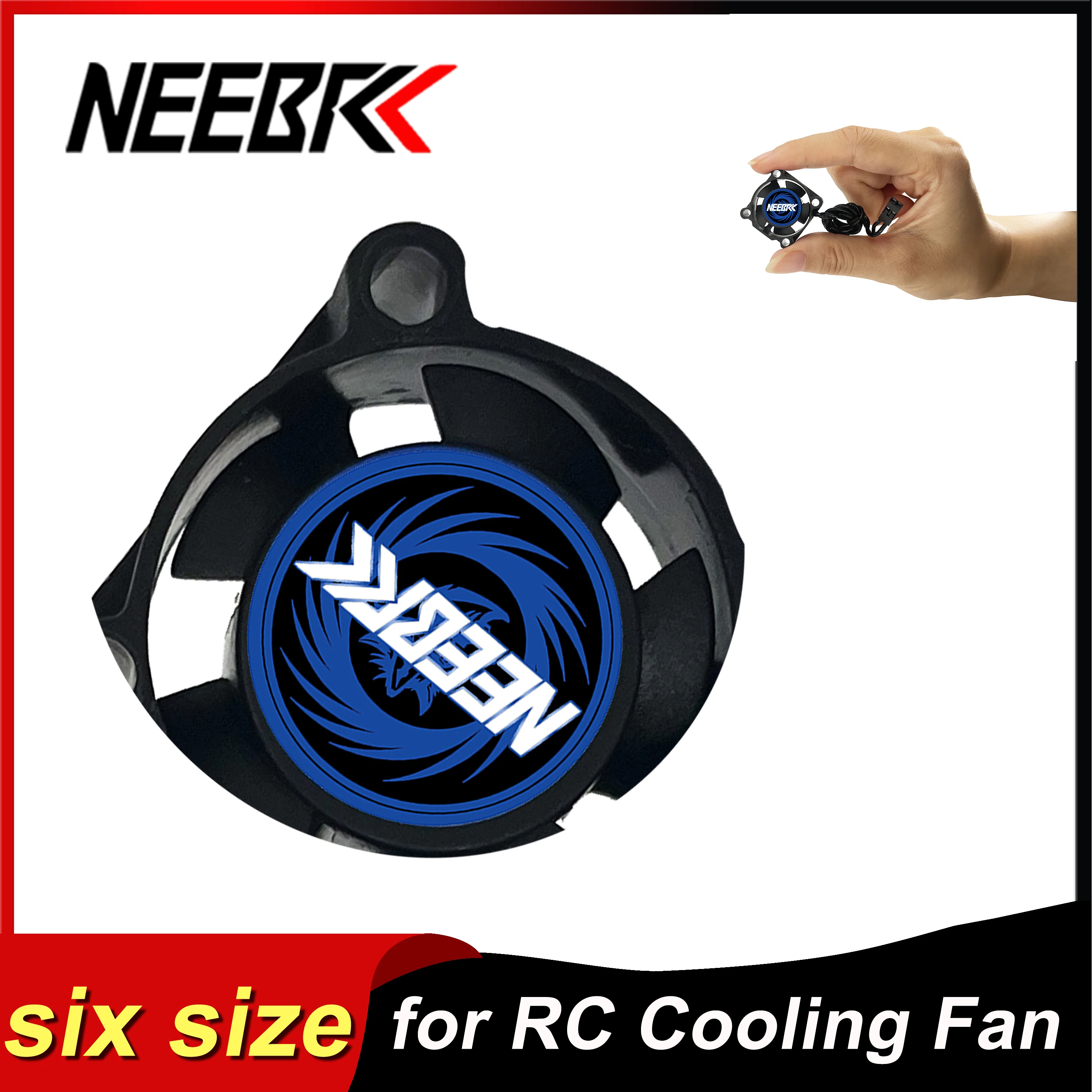 NEEBRC 25/30/35/40/45/50mm RC Cooling Fan High Wind 10000-30000RPM Heatsink JST Plug for RC 28/36/42mm Brushless Motor Parts