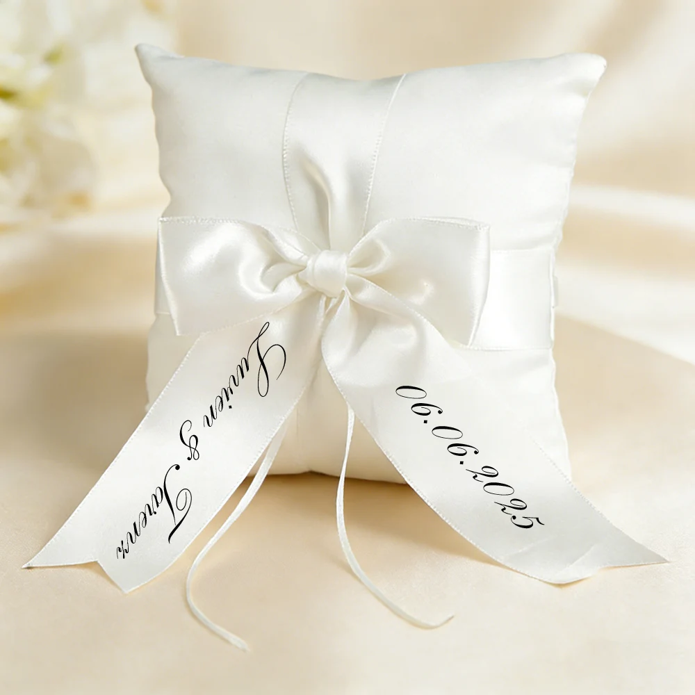 Personalized White Ring Support Pillow, Suitable for Various Styles of Wedding Gift, Used as Ceremony Ring Support, White Pillow