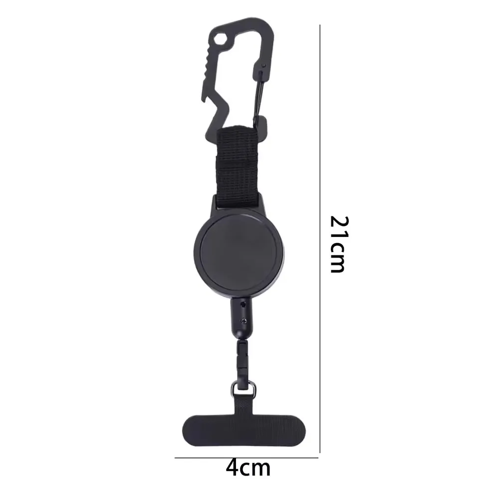 Einziehbarer Diebstahlschutz-Handyhalter mit Trageband und Gürtelclip für Outdoor-Reisen