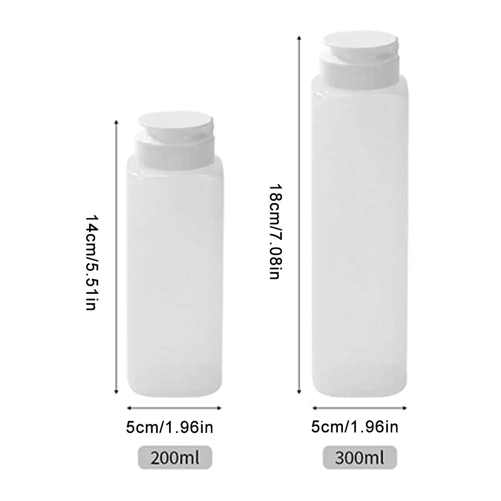 200/300ml Condiment Squeeze Bottle Ketchup Mustard Bottle Clear Mayonnaise Honey Dispenser Sauce Storage Container