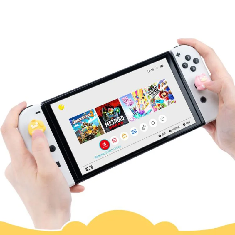 Флюоресцентная силиконовая Мягкая рукоятка под большой палец крышка джойстика Крышка для переключателя NS Oled/Lite Joy-con контроллер флуоресцентная рукоятка