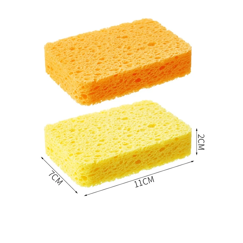 3073 Dishwashing Sponge Natural Wood Pulp Sponge Brush Bowl Washing Pan Sponge Kitchen Washing Tool