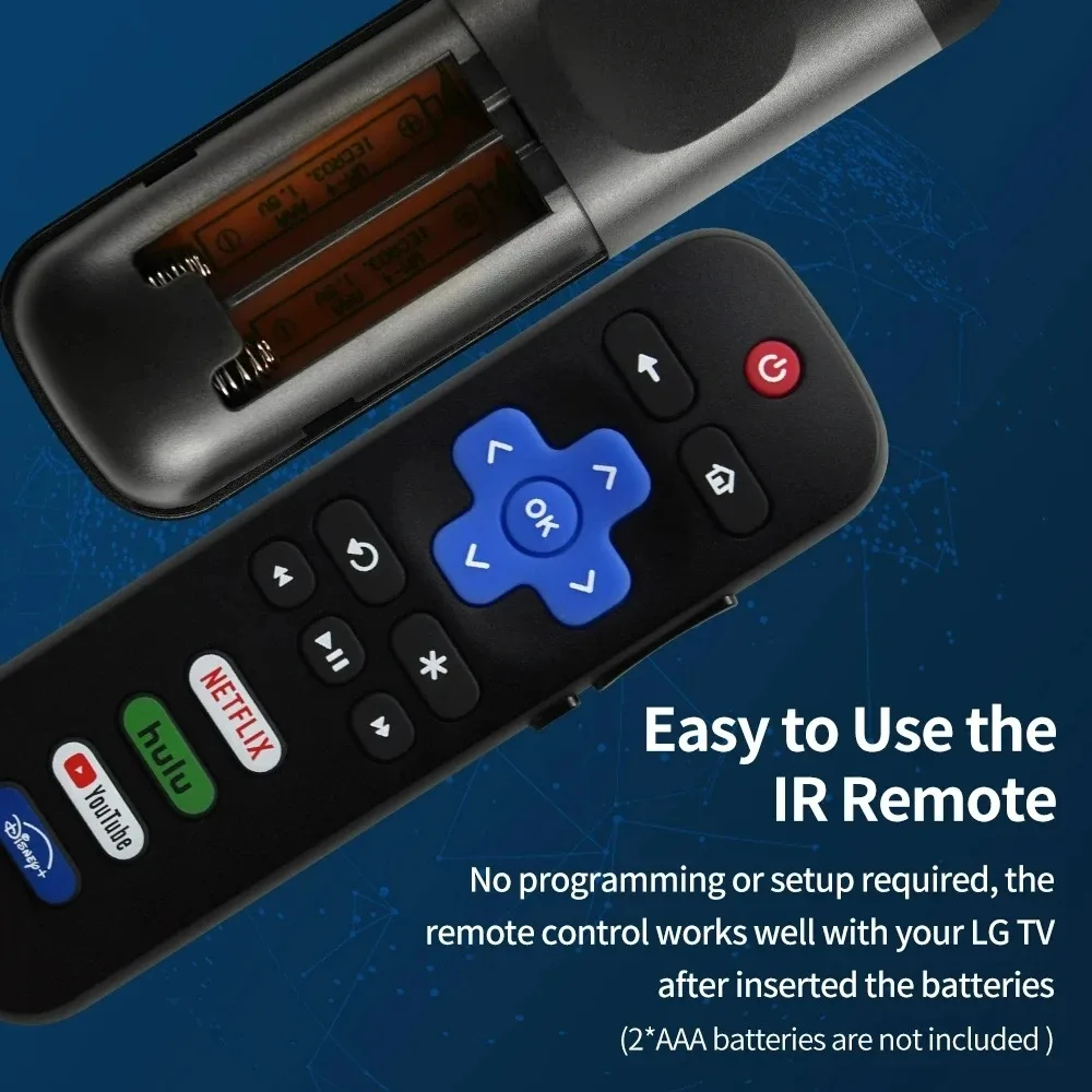 NY-128 Replacement Remote Control Only for Roku TV for TCL Roku/Hisense Roku/Onn Roku/Philips Roku TVs(Not for Stick and Box)