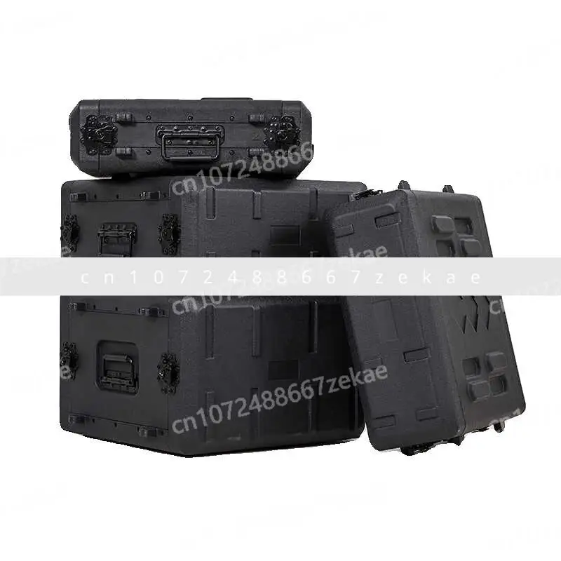 Tool Cabinet Flight Case Stage Audio Amplifier Organizer Portable Toolbox Shockproof PE Plastic Microphone Receiver Box