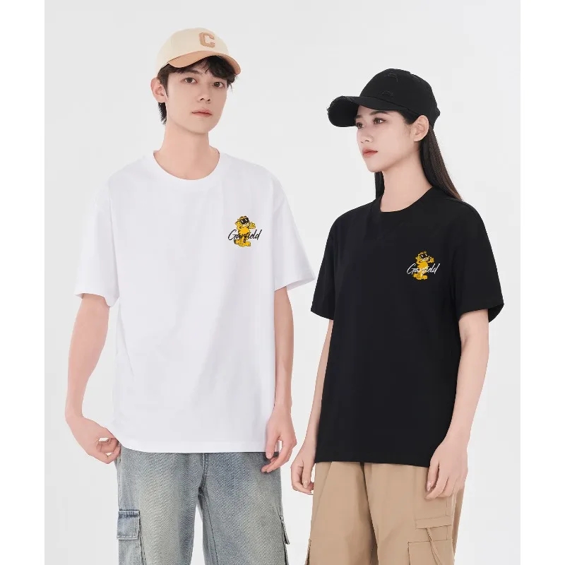 

New T-shirt Unisex Couple Summer Garfield Cartoon 3D Printed Casual Versatile Quick Drying Top Trendy
